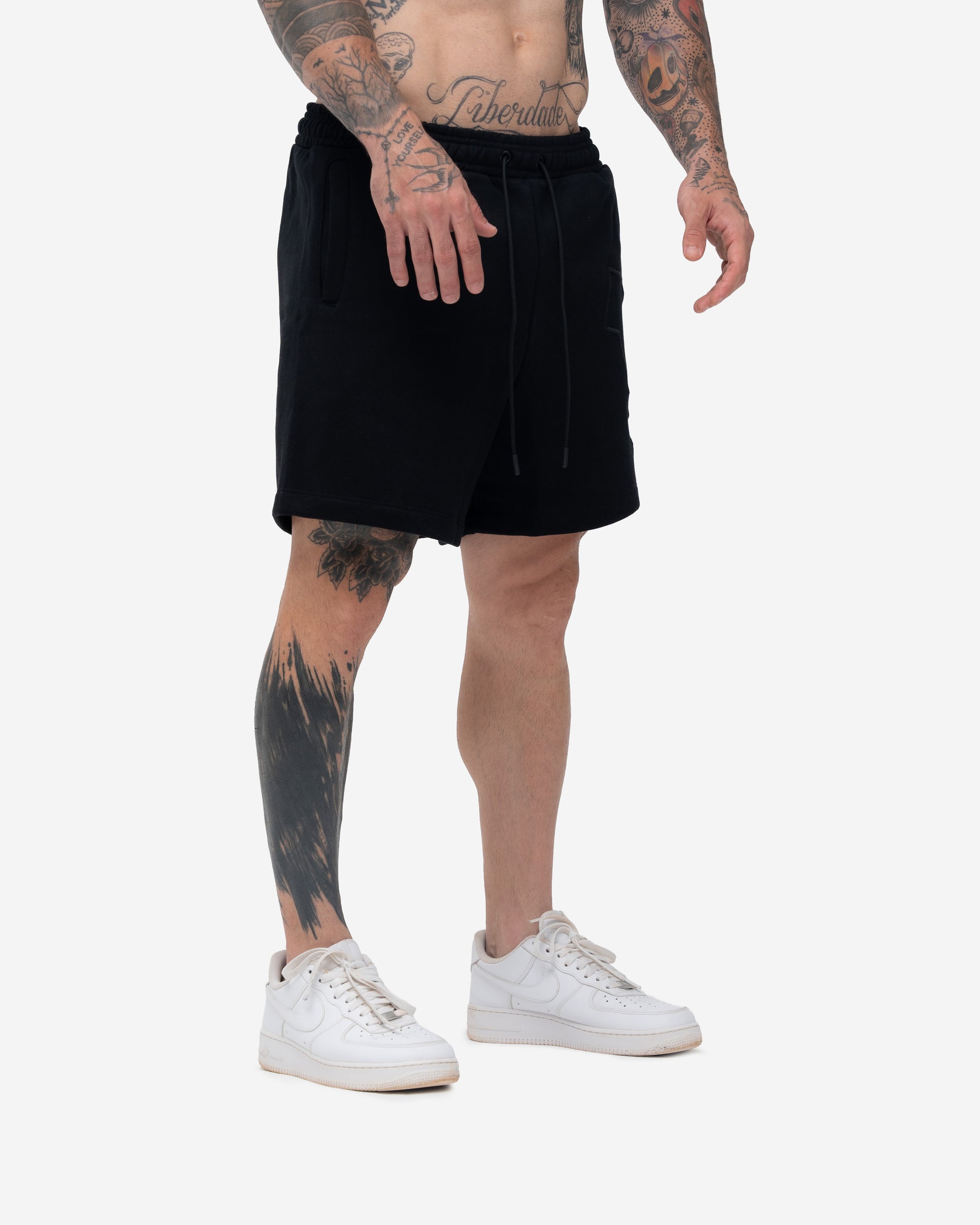 Shorts de Moletom Mith Nation Embroidery Preto