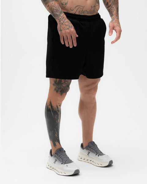 Shorts Regular Tactel Preto Mith Nation Icon