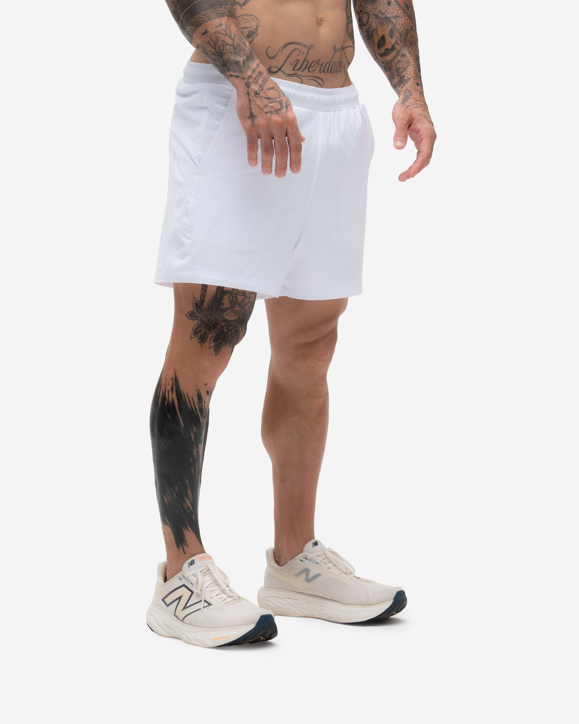 Shorts Regular Tactel Branco Mith Nation Icon