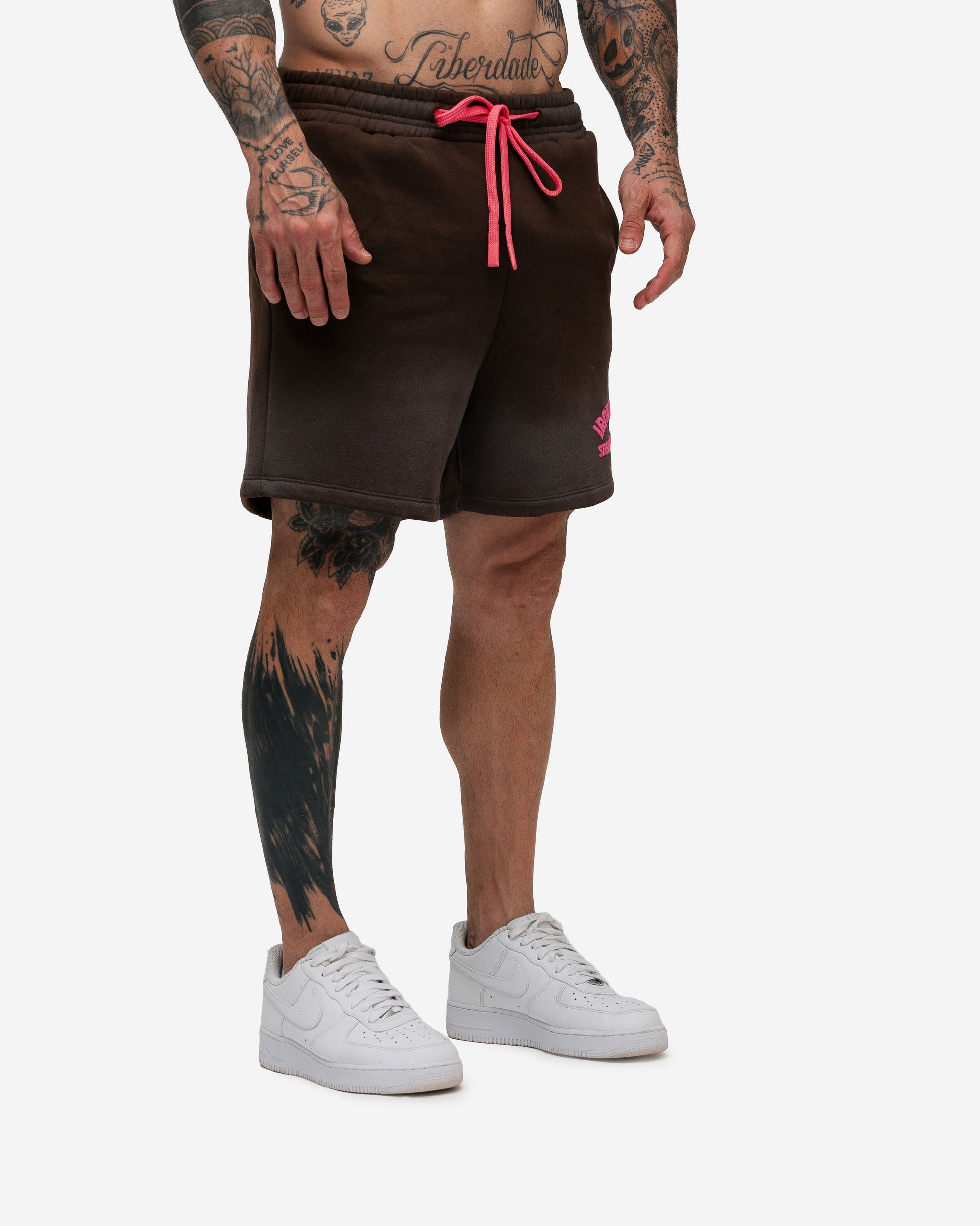 Shorts De Moletinho Estonado Iron Dept. Marrom