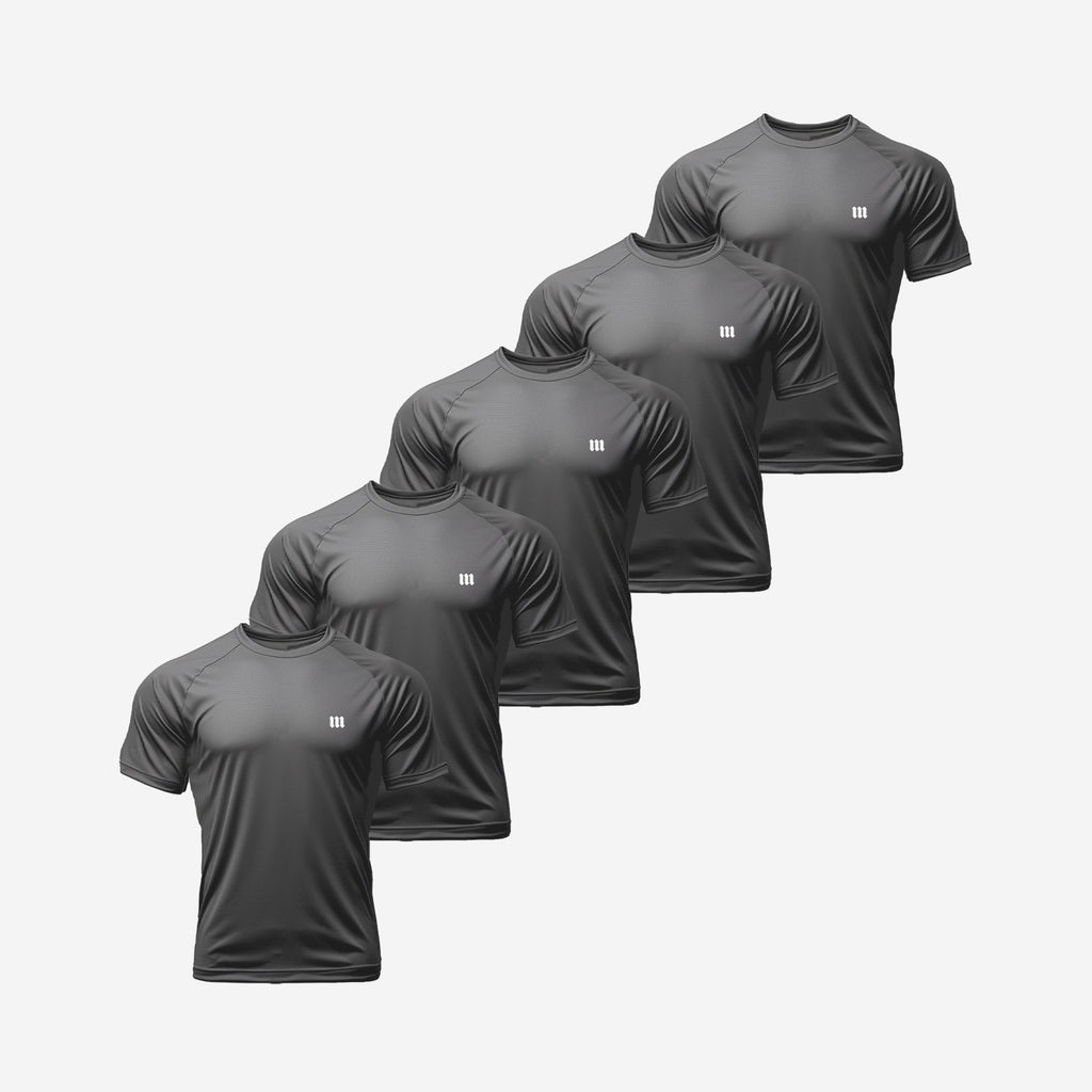Kit 5 Camisetas Dry Fit Mith Chumbo