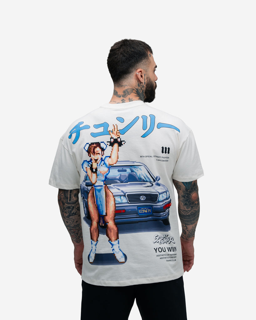 Camiseta Oversized Street Fighter Chun Li Off White
