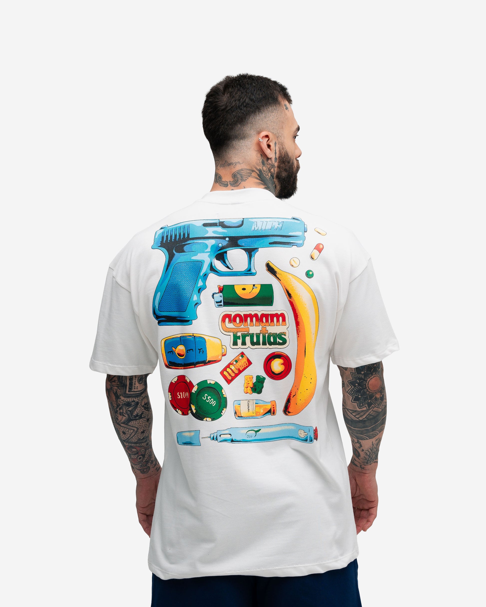 Camiseta Oversized Mith Comam Frutas Kit Off White