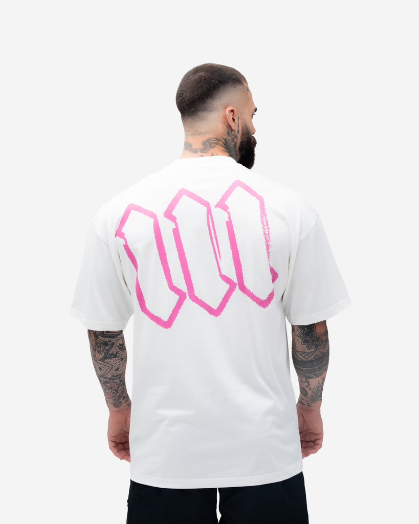 Camiseta Oversized Mith Nation Scribble Off White