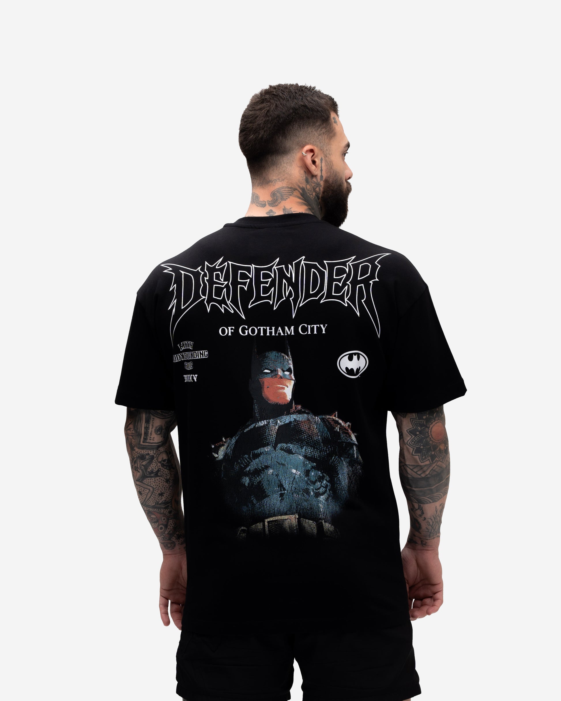 Camiseta <strong>Oversized Heavy </strong>Mith X Batman Defender Preto