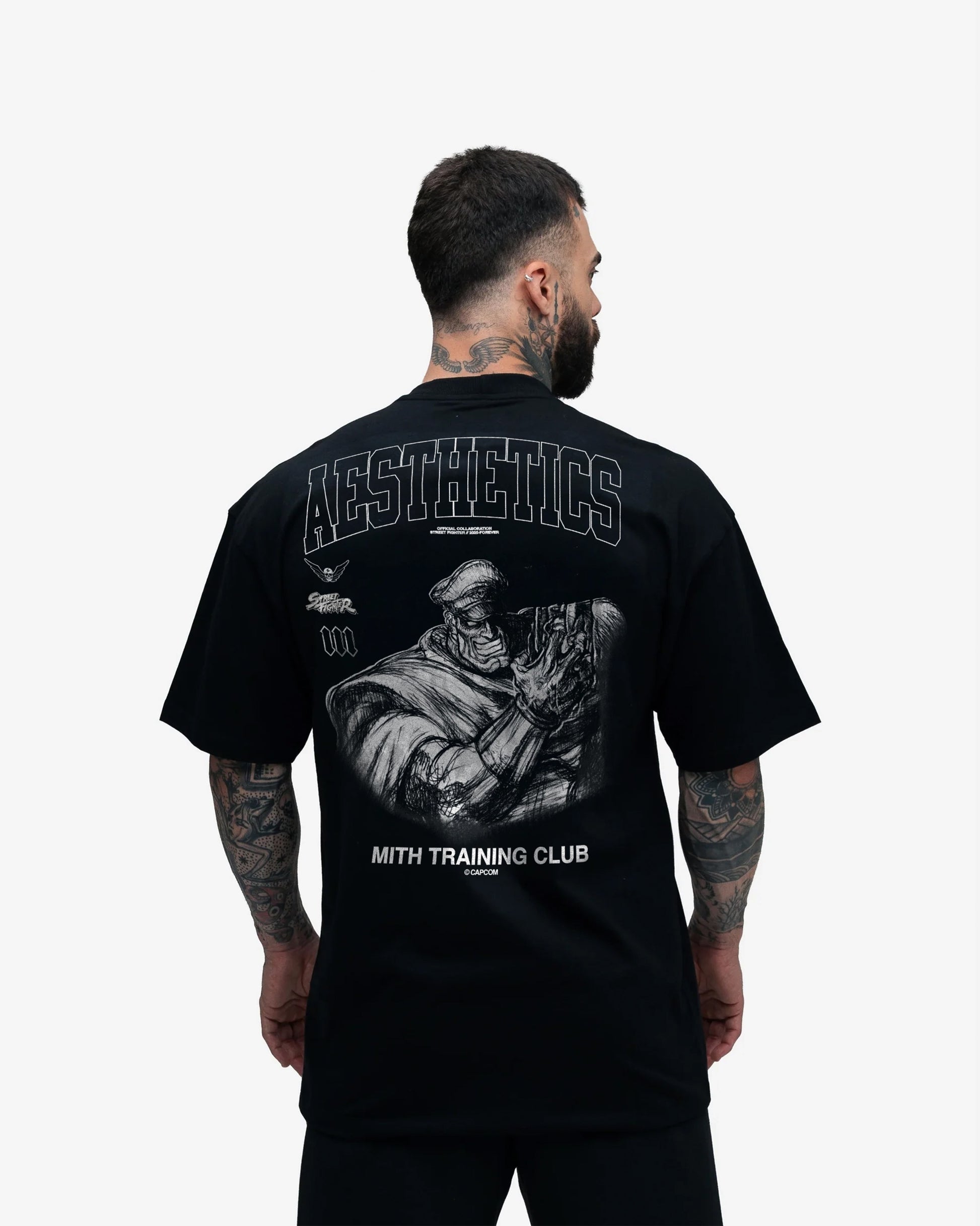 Camiseta Oversized Mith Street Fighter Bison Aesthetics Preto