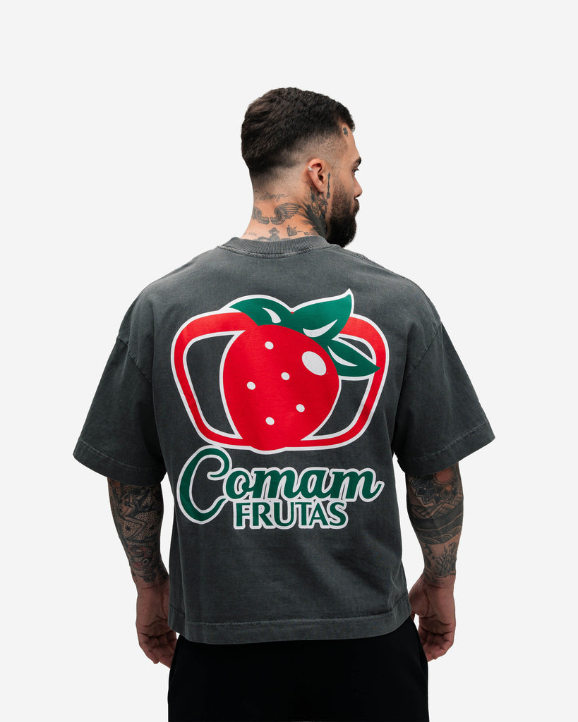 Camiseta Box Estonada Mith Comam Frutas BR Preto