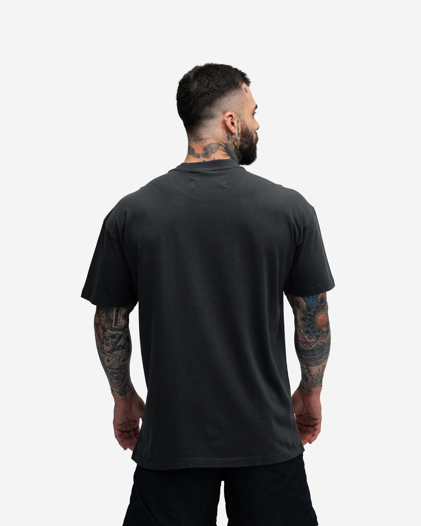 Camiseta Oversized Estonada Mith Comam Frutas Cassino Chumbo