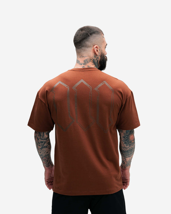 Camiseta Oversized Treino Marrom  Mith Nation Doodle