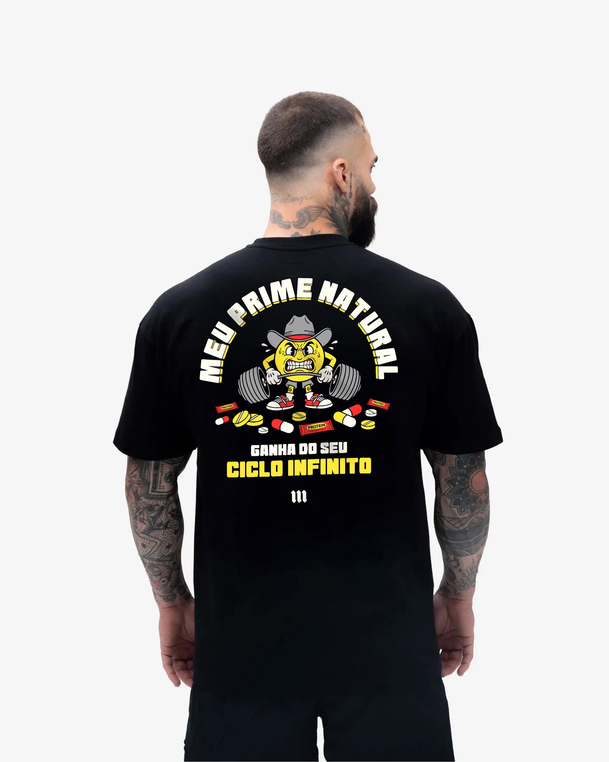 Camiseta Oversized Treino Preta Mith Prime Natural