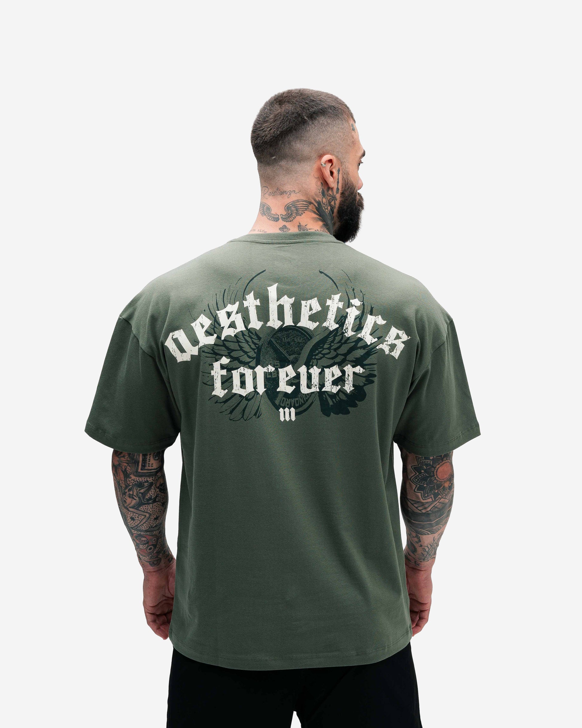 Camiseta Oversized Treino Verde Mith Nation Aesthetics Forever