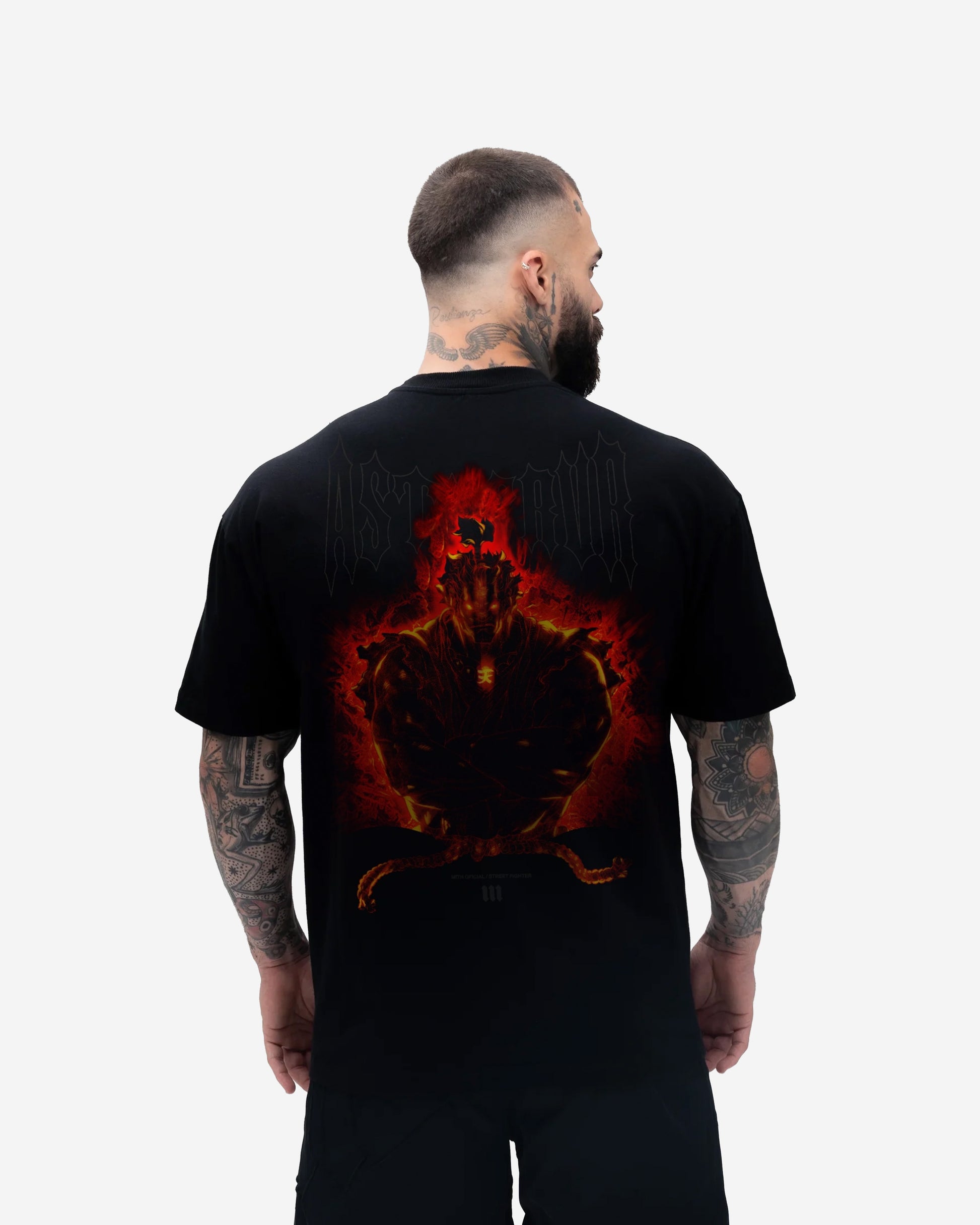Camiseta Oversized Treino Preto Mith Akuma Fire