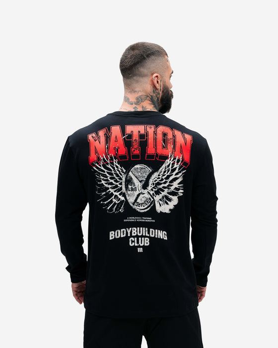 Camiseta Manga Longa Preto Mith Nation Experience Across