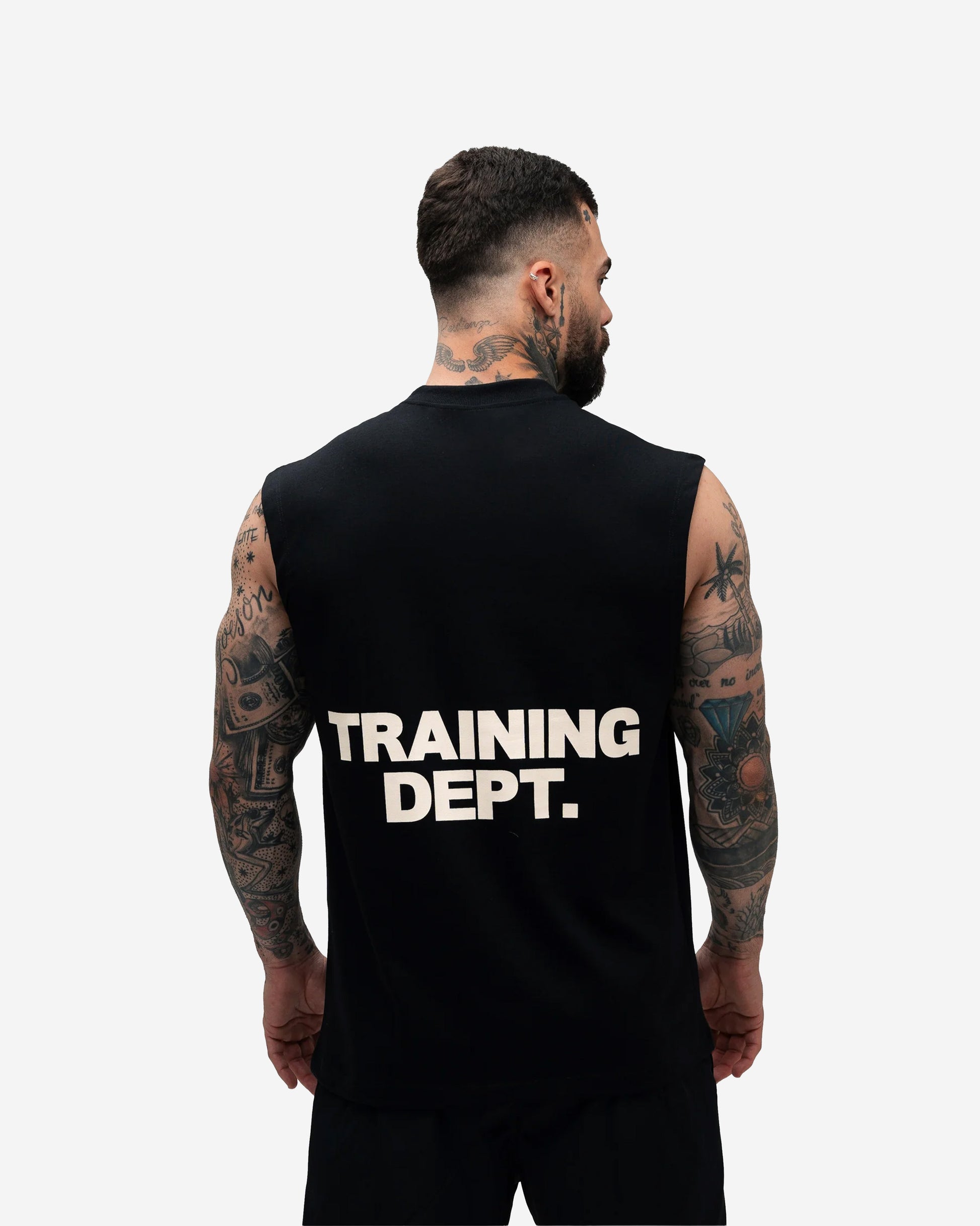 Regata Drop Shoulder Sleveless Preta Mith Nation Training Dept.