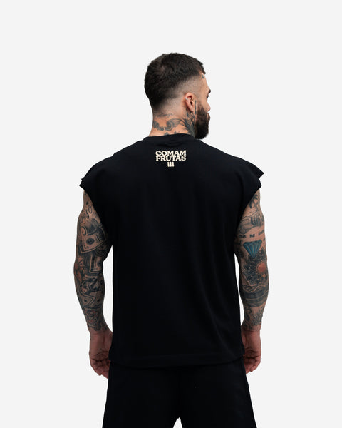 Regata Oversized Box Mith Comam Frutas Pizza Shop Preto