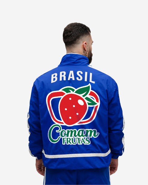 Jaqueta Corta Vento Tactel Mith Comam Frutas Brasil Azul