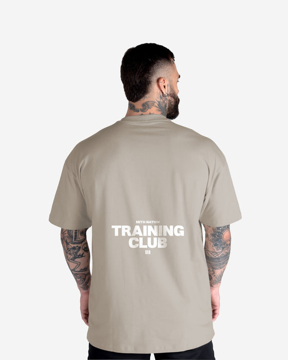 Camiseta Oversized Heavy Bege Mith Nation Training Club