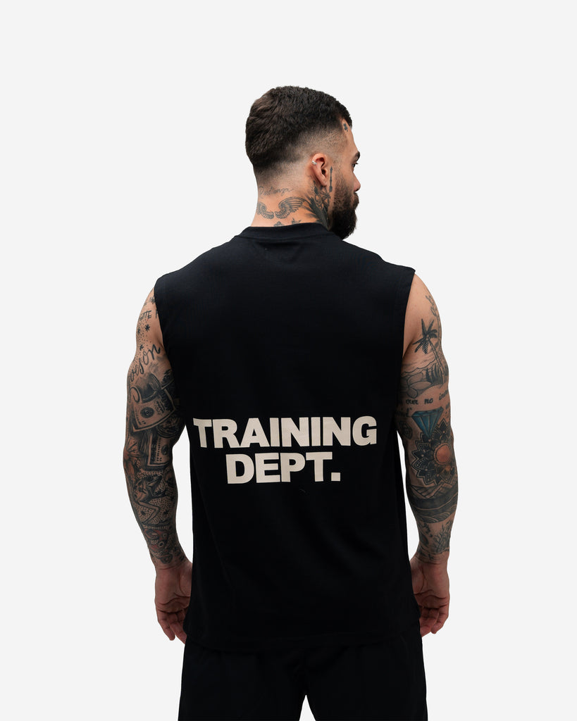 Regata Drop Shoulder Sleveless Trainning Dept. Preto