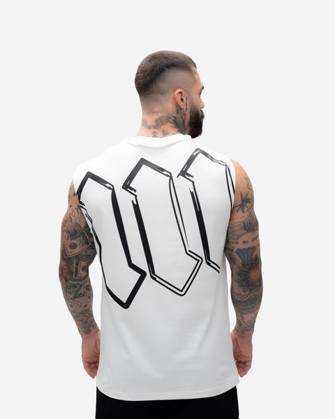 Regata <strong>Drop Shoulder Treino</strong> Off White Mith Nation  Doodle Grid