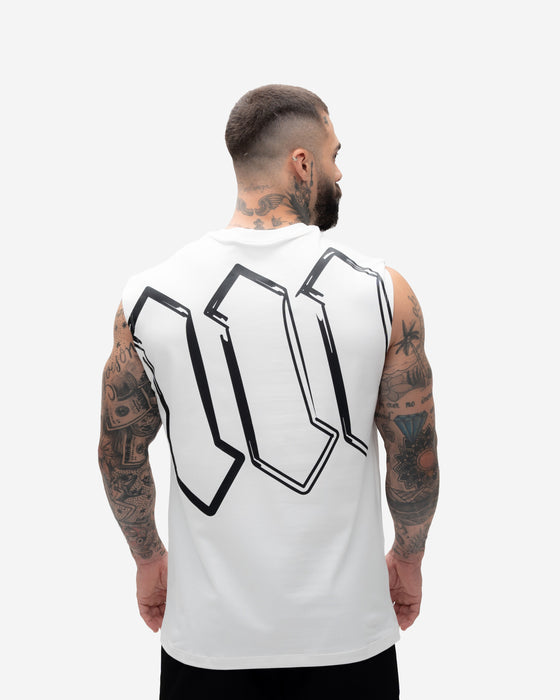 Regata <strong>Drop Shoulder Treino</strong> Off White Mith Nation  Doodle Grid