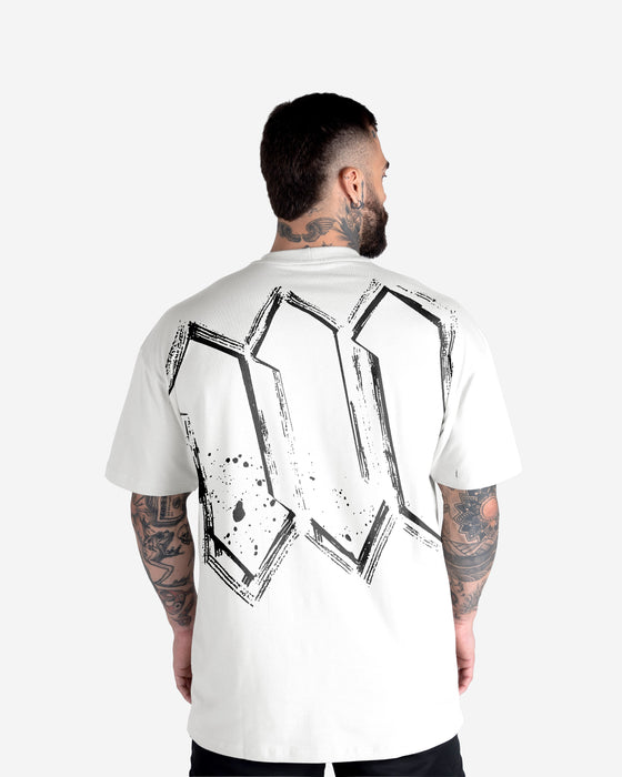 Camiseta Oversized Treino Off White Mith Nation Doodle Grid