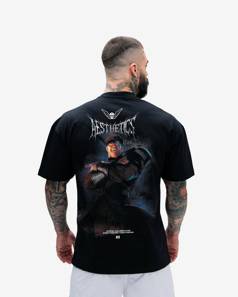 Camiseta Oversized Heavy Preta Mith x Street Fighter Bison