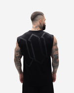 Regata Drop Shoulder Treino Preto Mith Nation  Doodle Grid