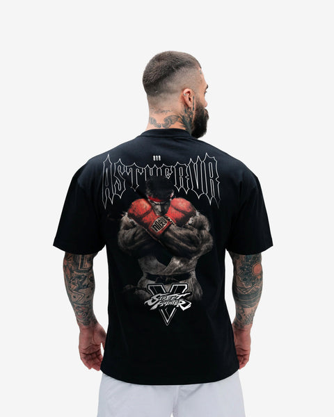 Camiseta Oversized Treino Preta Mith x Street Fighter Ryu