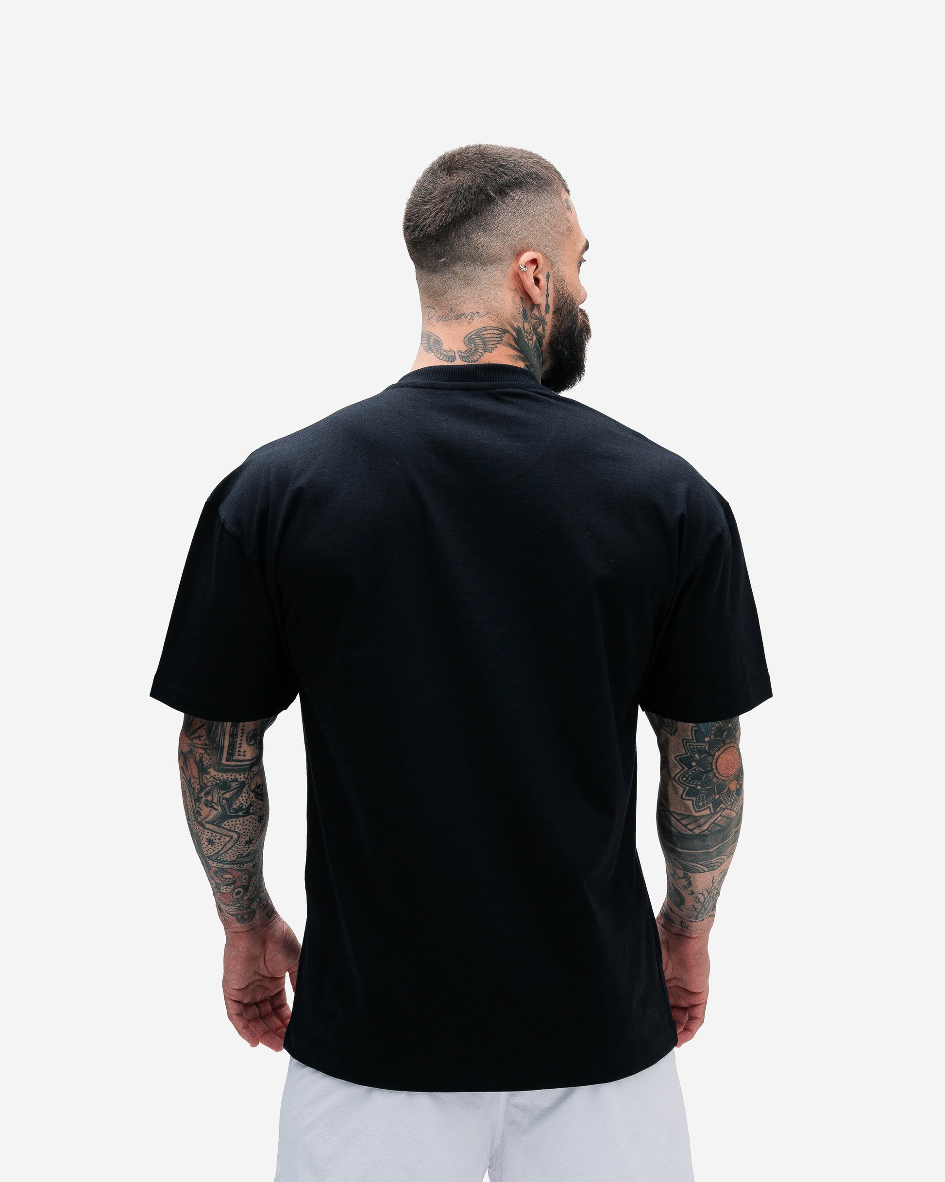Camiseta Oversized Heavy Preto Mith Nation Logo