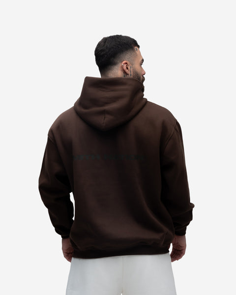 Blusa de Moletom Oversized Capuz Mith Nation Marrom