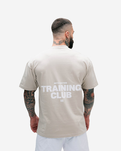 Camiseta Oversized Heavy Bege Mith Nation Training Club