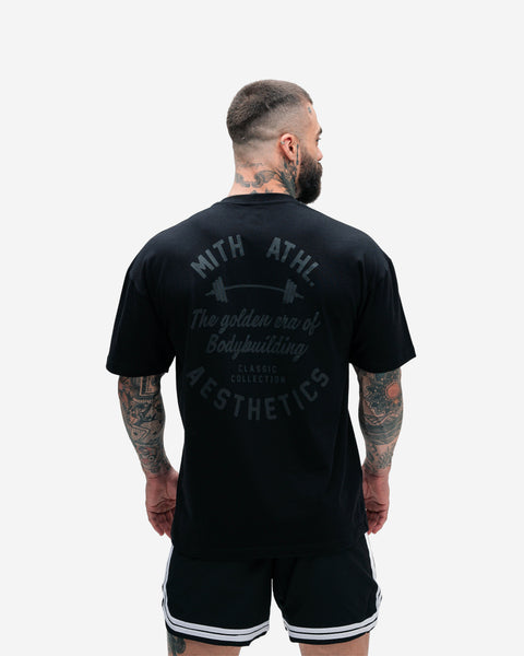Camiseta Oversized de Treino Golden Era Preta Athl Aesthetics