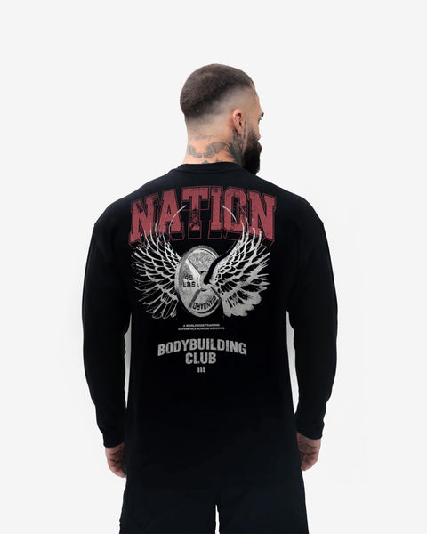 Camiseta Manga Longa Preto Mith Nation Experience Across
