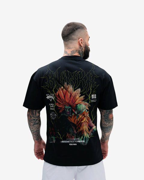Camiseta  Oversized Treino Preta Mith x Street Fighter Blanka