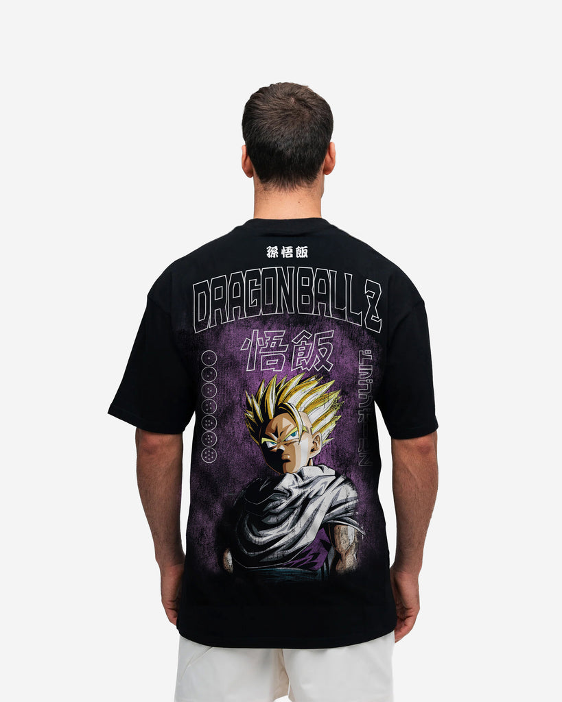 Camiseta Oversized Mith Dragon Ball Z Especial Gohan Preto