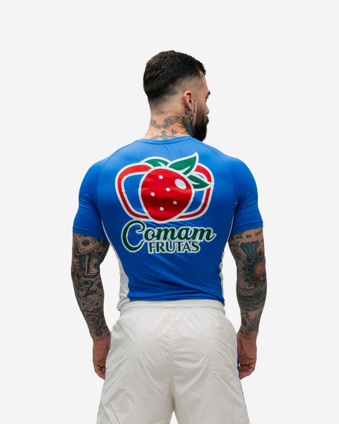 RashGuard <strong>Compressão </strong> Mith Comam Frutas BR Azul