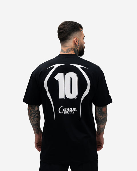 Camiseta <strong>Oversized Treino</strong> Comam Frutas CBF Camisa 10 Preto