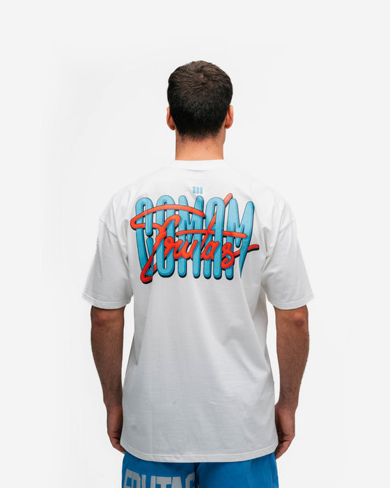Camiseta Oversized Comam Frutas Lettering Off White