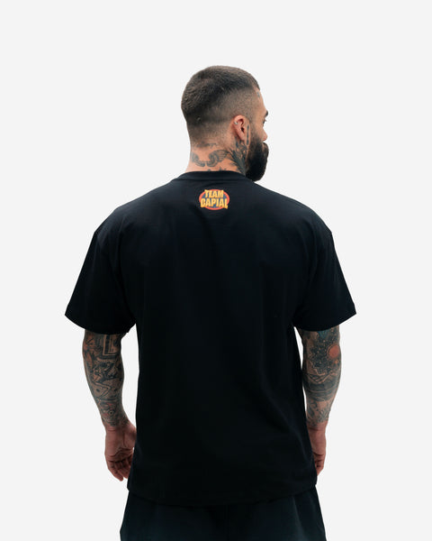 Camiseta Oversized Heavy Preto Quem Faz Dieta é Atleta