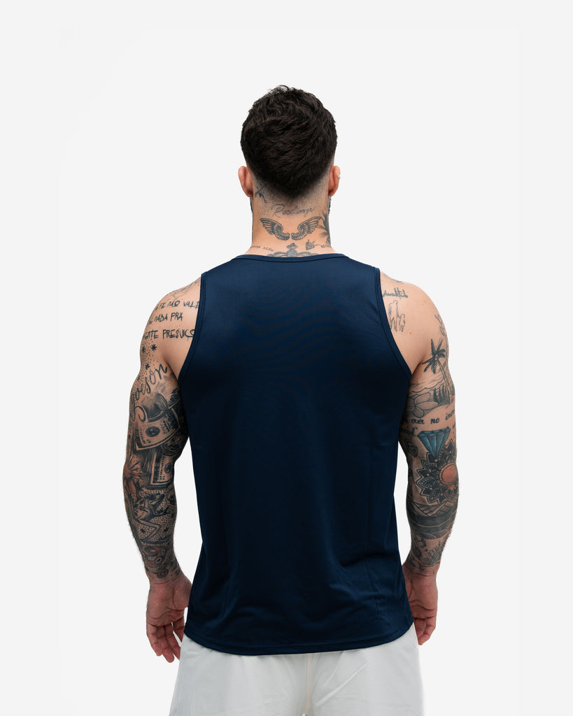Regata Tank Top Dry Fit Logo Marinho