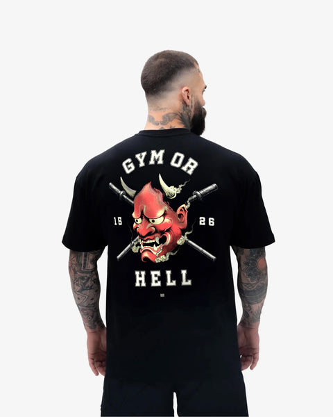 Camiseta Oversized Treino Preto Gym Or Hell