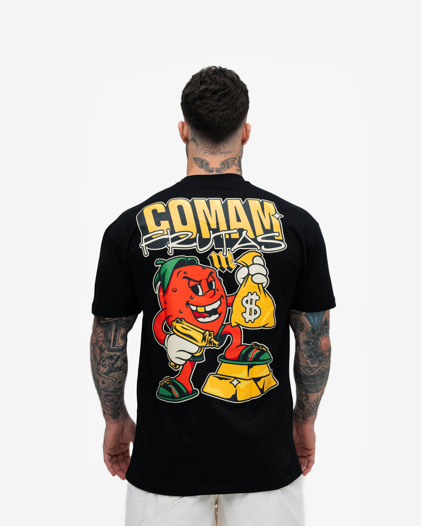 Camiseta Oversized Comam Frutas Richie Preto