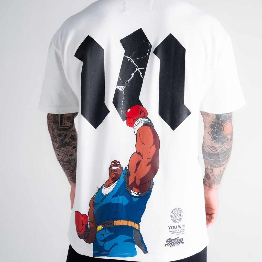 Camiseta Oversized Street Fighter Balrog Off White