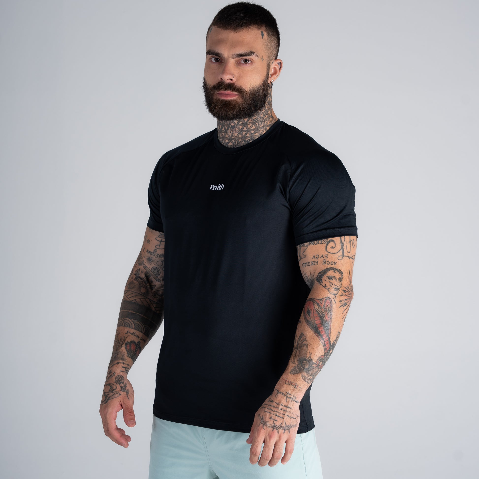 Camiseta Dry Fit Logo Preta