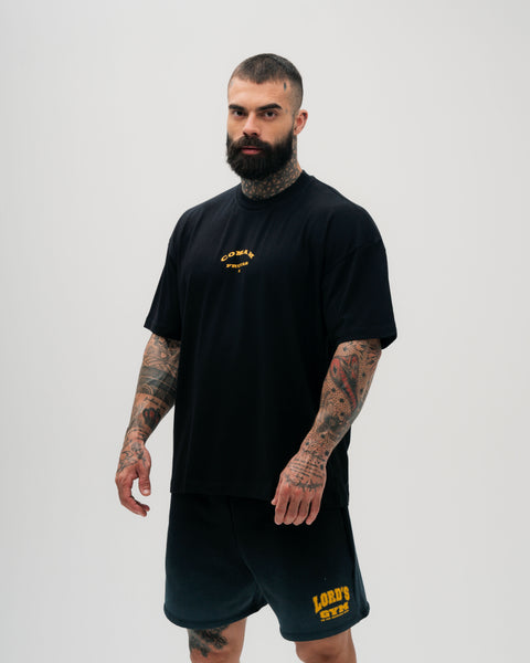 Camiseta Oversized Treino Preto Gold's Gym
