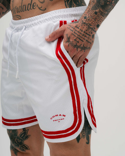 Shorts Curto de Tactel Classic Branco Lord's Gym