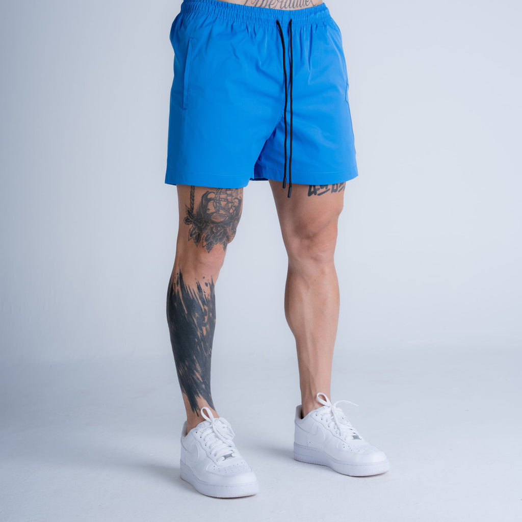 Shorts De Tactel Mith Nation Performance Embroidery Azul