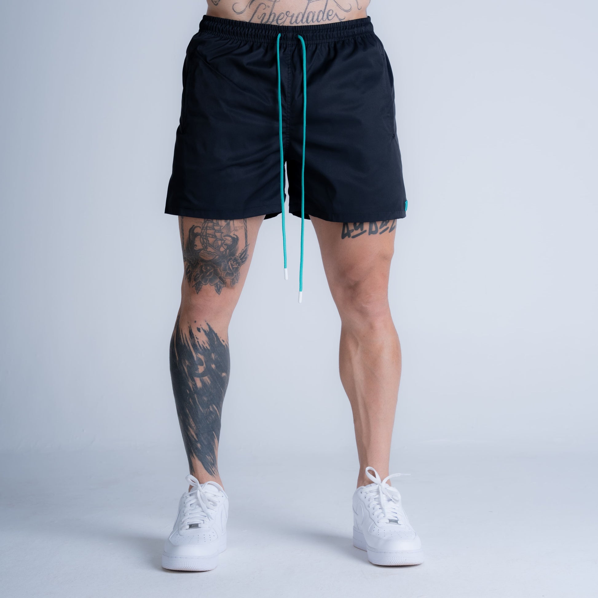 Shorts de Tactel Mith Nation Royal Preto