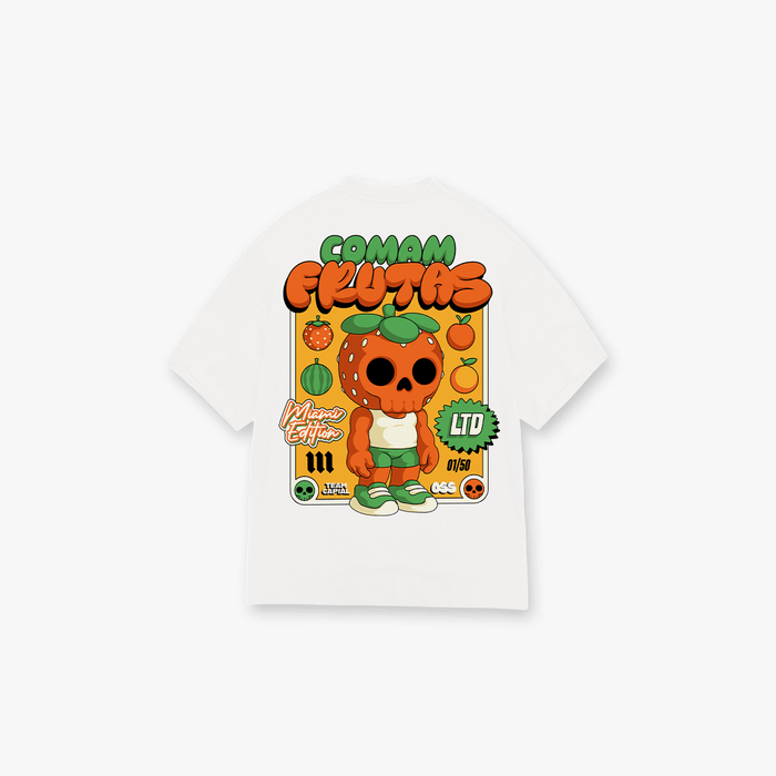 Camiseta Oversized Comam Frutas Toyart Off White