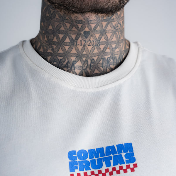 Regata Drop Shoulder Slevelles Mith Comam Frutas Reticule Burger Off White